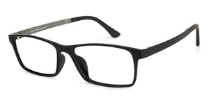 Silver Rectangle Full Rim Unisex Eyeglasses by Lenskart Air Online-137767