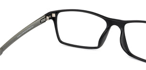 Silver Rectangle Full Rim Unisex Eyeglasses by Lenskart Air Online-137767