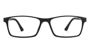 Silver Rectangle Full Rim Unisex Eyeglasses by Lenskart Air Online-137767