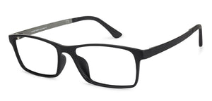 Silver Rectangle Full Rim Unisex Eyeglasses by Lenskart Air Online-137767