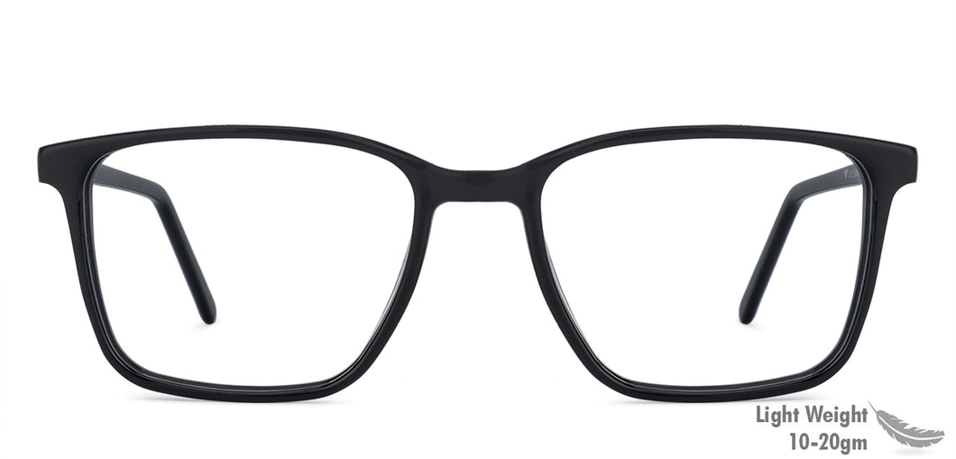 Black Square Full Rim Unisex Eyeglasses by Vincent Chase Essentials-137743