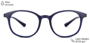 Blue Round Full Rim Unisex Eyeglasses by Vincent Chase Online-137872