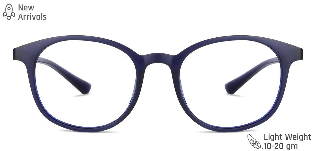 Blue Round Full Rim Unisex Eyeglasses by Vincent Chase Online-137872