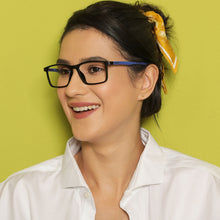 Load image into Gallery viewer, Black Rectangle Full Rim Unisex Eyeglasses by Vincent Chase Essentials-137883