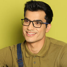 Load image into Gallery viewer, Black Rectangle Full Rim Unisex Eyeglasses by Vincent Chase Essentials-137883