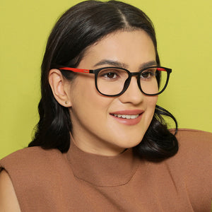 Black Wayfarer Full Rim Unisex Eyeglasses by Vincent Chase Online-137888