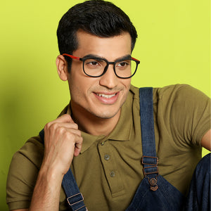 Black Wayfarer Full Rim Unisex Eyeglasses by Vincent Chase Online-137888