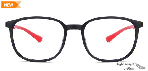 Black Wayfarer Full Rim Unisex Eyeglasses by Vincent Chase Online-137888