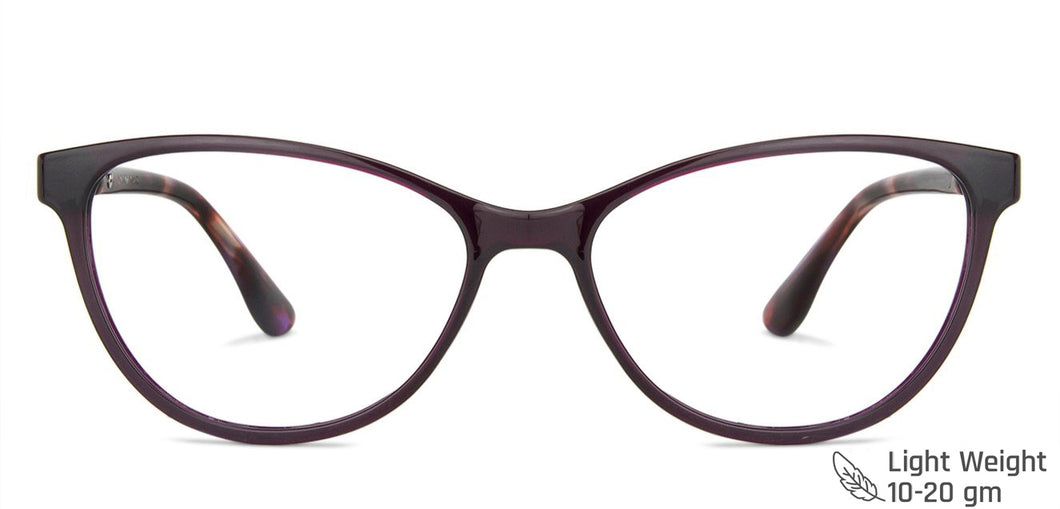 Brown Cat Eye Full Rim Women Eyeglasses by Vincent Chase VC-137935