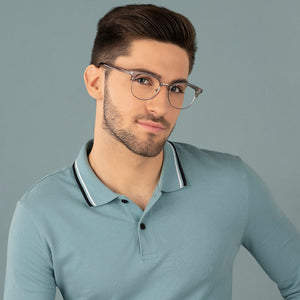 Grey Round Full Rim Unisex Eyeglasses by Vincent Chase-203762