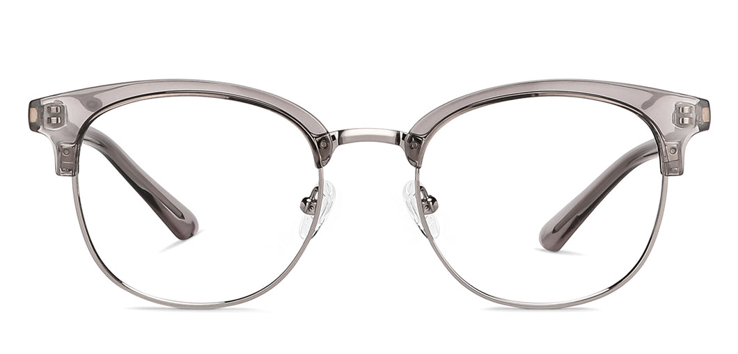 Grey Round Full Rim Unisex Eyeglasses by Vincent Chase-203762