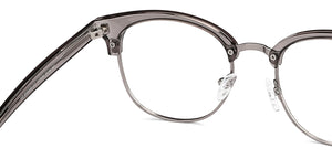 Grey Round Full Rim Unisex Eyeglasses by Vincent Chase-203762