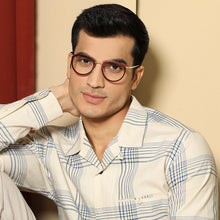 Load image into Gallery viewer, Red Round Full Rim Unisex Eyeglasses by Vincent Chase-203695