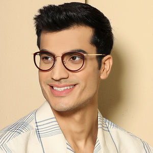 Red Round Full Rim Unisex Eyeglasses by Vincent Chase-203695