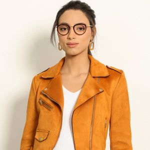 Red Round Full Rim Unisex Eyeglasses by Vincent Chase-203695