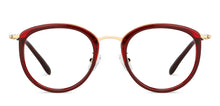 Load image into Gallery viewer, Red Round Full Rim Unisex Eyeglasses by Vincent Chase-203695