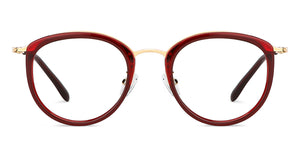 Red Round Full Rim Unisex Eyeglasses by Vincent Chase-203695