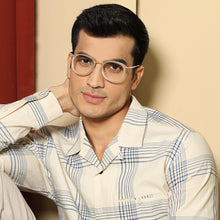 Load image into Gallery viewer, Gold Round Full Rim Medium Unisex Eyeglasses by Vincent Chase-137932