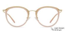Load image into Gallery viewer, Gold Round Full Rim Medium Unisex Eyeglasses by Vincent Chase-137932