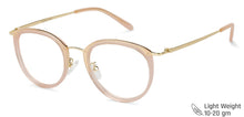 Load image into Gallery viewer, Gold Round Full Rim Medium Unisex Eyeglasses by Vincent Chase-137932