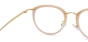 Gold Round Full Rim Medium Unisex Eyeglasses by Vincent Chase-137932