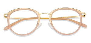 Gold Round Full Rim Medium Unisex Eyeglasses by Vincent Chase-137932