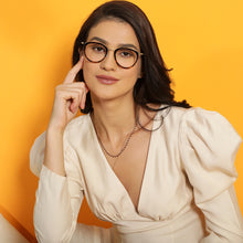 Load image into Gallery viewer, Tortoise Round Full Rim Unisex Eyeglasses by Vincent Chase Computer Glasses-143646