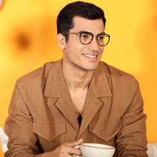 Load image into Gallery viewer, Tortoise Round Full Rim Unisex Eyeglasses by Vincent Chase Computer Glasses-143646