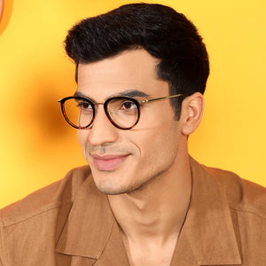 Tortoise Round Full Rim Unisex Eyeglasses by Vincent Chase Computer Glasses-143646