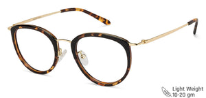 Tortoise Round Full Rim Unisex Eyeglasses by Vincent Chase Computer Glasses-143646