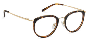 Tortoise Round Full Rim Unisex Eyeglasses by Vincent Chase Computer Glasses-143646