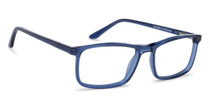 Blue Rectangle Full Rim Unisex Eyeglasses by Vincent Chase Online-137946