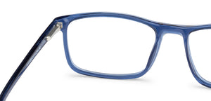 Blue Rectangle Full Rim Unisex Eyeglasses by Vincent Chase Online-137946