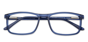 Blue Rectangle Full Rim Unisex Eyeglasses by Vincent Chase Online-137946