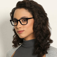 Load image into Gallery viewer, Black Rectangle Full Rim Unisex Eyeglasses by Vincent Chase Computer Glasses-142815