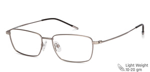 Silver Rectangle Full Rim Unisex Eyeglasses by Vincent Chase Computer Glasses-144474