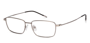 Silver Rectangle Full Rim Unisex Eyeglasses by Vincent Chase Computer Glasses-144474