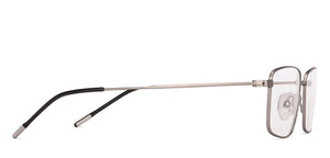 Silver Rectangle Full Rim Unisex Eyeglasses by Vincent Chase Computer Glasses-144474