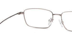Silver Rectangle Full Rim Unisex Eyeglasses by Vincent Chase Computer Glasses-144474