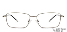 Load image into Gallery viewer, Gunmetal Rectangle Full Rim Wide Unisex Eyeglasses by Vincent Chase Online-137984