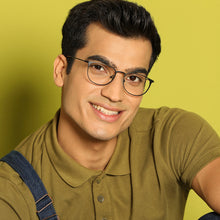 Load image into Gallery viewer, Black Round Full Rim Extra Narrow Unisex Eyeglasses by Vincent Chase-137989