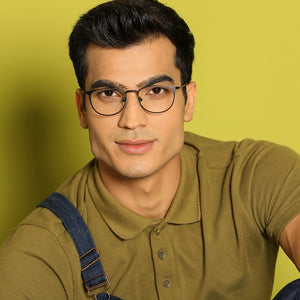 Black Round Full Rim Extra Narrow Unisex Eyeglasses by Vincent Chase-137989
