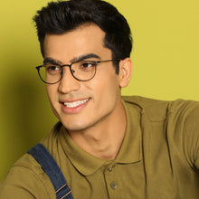 Load image into Gallery viewer, Black Round Full Rim Extra Narrow Unisex Eyeglasses by Vincent Chase-137989