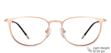 Load image into Gallery viewer, Gold Round Full Rim Unisex Eyeglasses by Vincent Chase Computer Glasses-143649