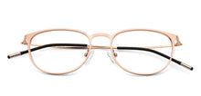 Load image into Gallery viewer, Gold Round Full Rim Unisex Eyeglasses by Vincent Chase Computer Glasses-143649