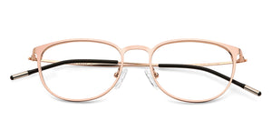 Gold Round Full Rim Unisex Eyeglasses by Vincent Chase Computer Glasses-143649