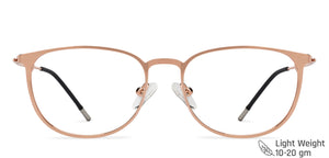 Rose Gold Round Full Rim Extra Narrow Unisex Eyeglasses by Vincent Chase-137991
