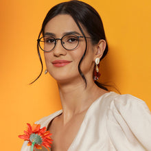 Load image into Gallery viewer, Black Round Full Rim Unisex Eyeglasses by Vincent Chase Computer Glasses-144477