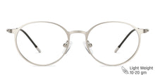 Load image into Gallery viewer, Silver Round Full Rim Extra Narrow Unisex Eyeglasses by Vincent Chase VC-137993
