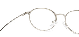 Silver Round Full Rim Extra Narrow Unisex Eyeglasses by Vincent Chase VC-137993